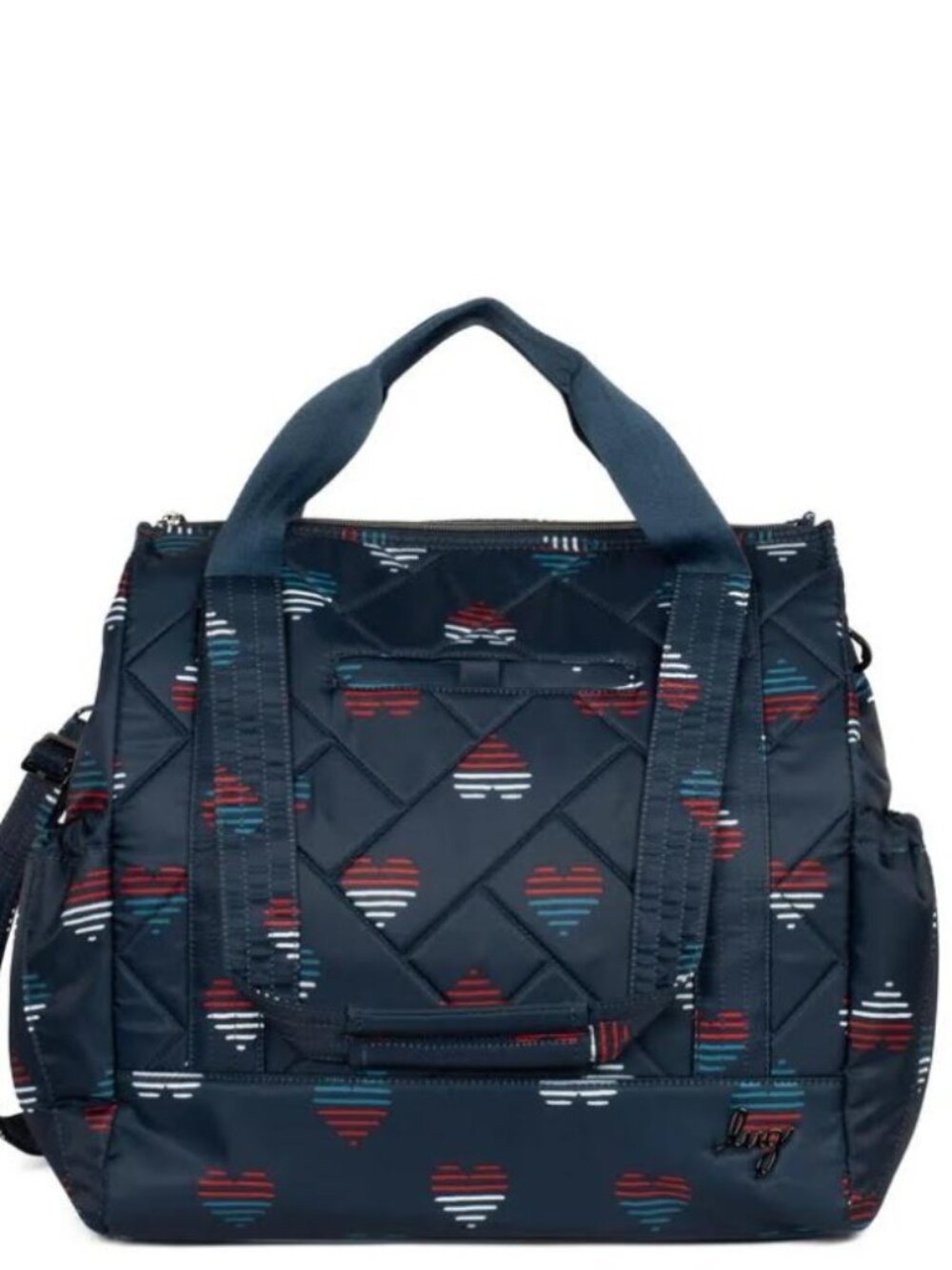 Lug Baby Yacht Carry-All Zip-Top Tote Hearts Liberty